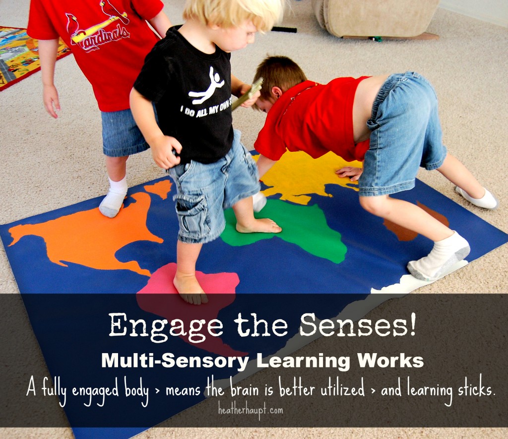 An important reminder to engage the senses!  Harnessing the power of multi-sensory learning helps information stick!