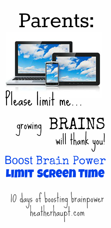 A rationale for why we should limit screentime for our children! {Day 6 of Boosting Brain Power series}