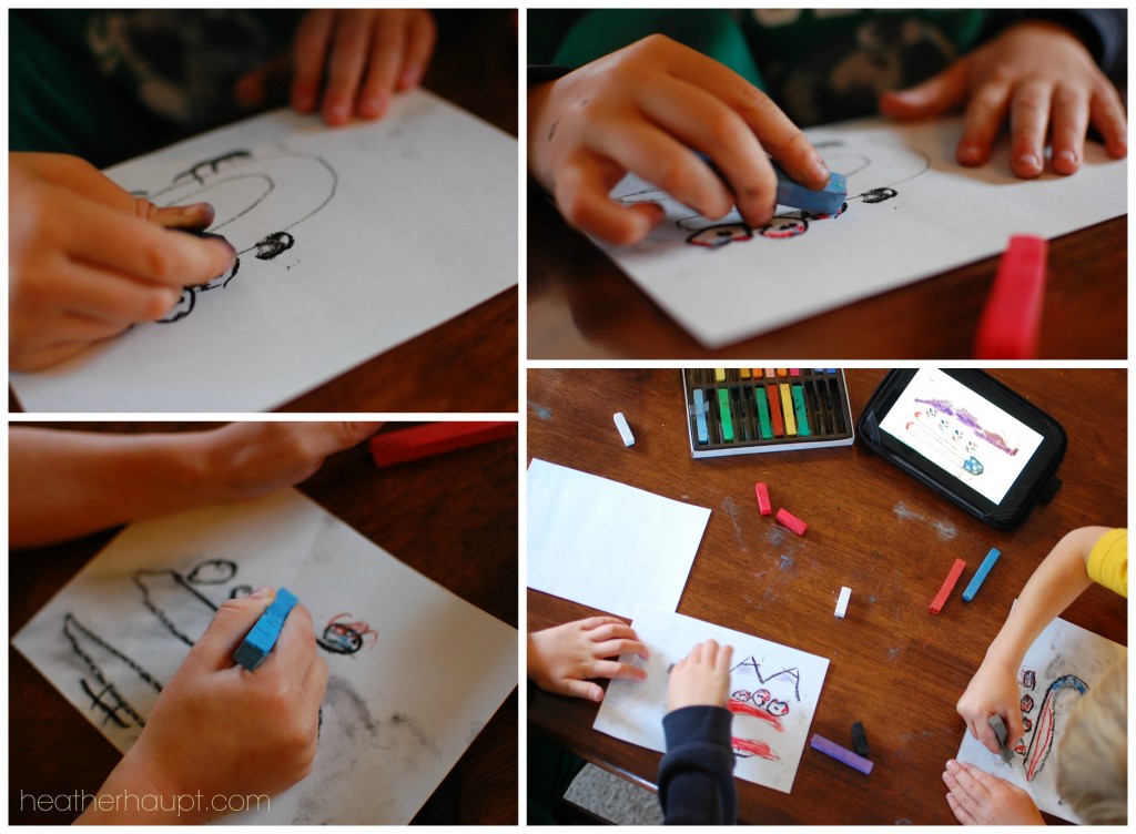 Art lessons centered on the Winter Olympics with A Simple Start in Chalk Pastels: Winter Olympic edition