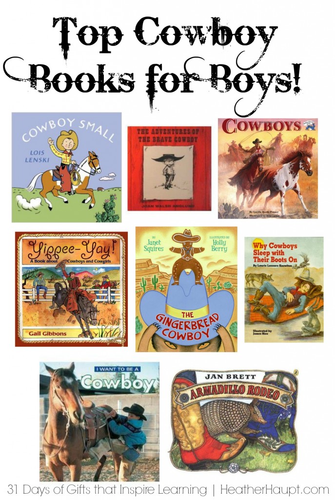 Favorite books on cowboys. Fanciful and engaging books that are high on adventure.