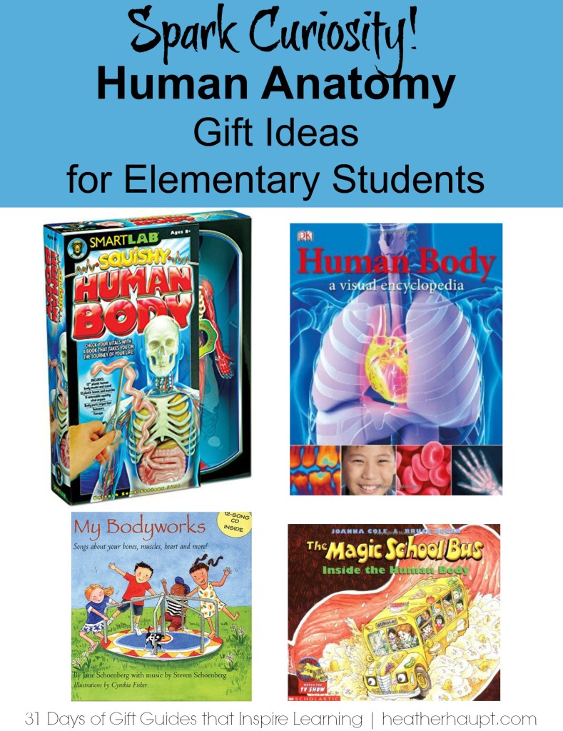 Gift Ideas for kids between 6-12 who are learning about HUMAN ANATOMY.  #sciencegifts #educationalgifts