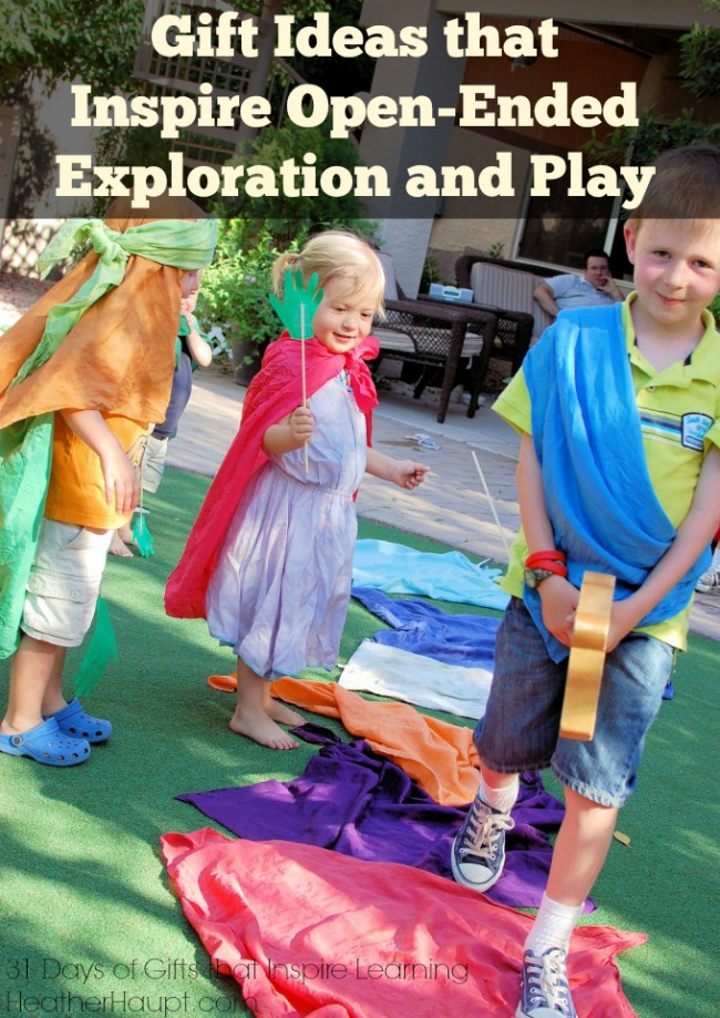 Gift ideas that inspire open-ended exploration and play and WHY open-ended play is so important.