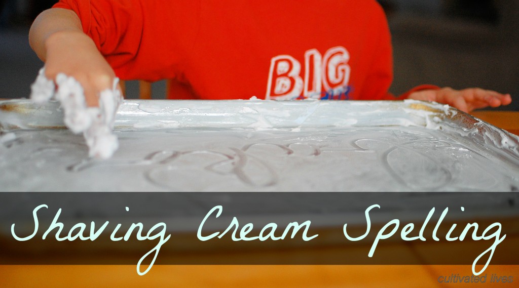 Shaving Cream for spelling or handwriting practice...