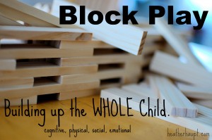 Block play builds serious skills and develops the WHOLE child!