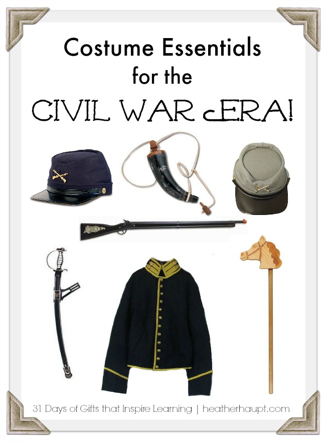 Make history come alive through dramatization with a few key costumes pieces from the Civil War era.