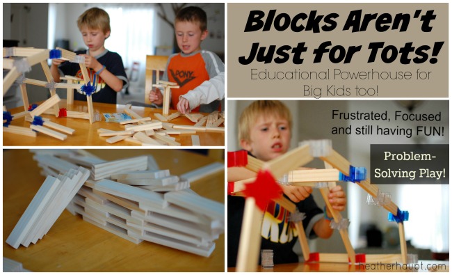 Blocks make excellent gifts for kids! They can be an amazingly stimulating toy even for a big kid. {part of the 31 Days of Gift Ideas that Inspire Learning | HeatherHaupt.com}