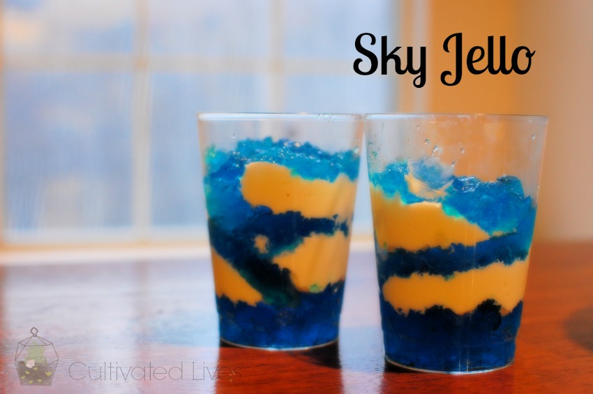 Make these adorable Sky Jell-O parfaits!
